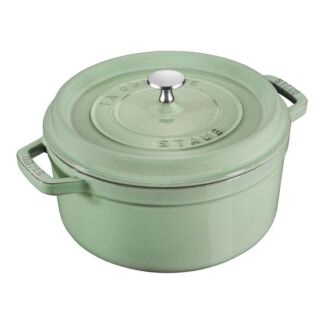 Staub Кокот круглый 18 см, зеленый шалфей Staub