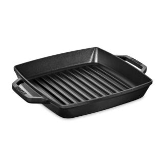 Staub Сковорода гриль квадратная с двумя ручками 23 см Black Staub