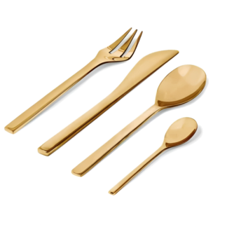 Alessi Набор столовых приборов 24 предмета золотисто-розовых Colombina Ales