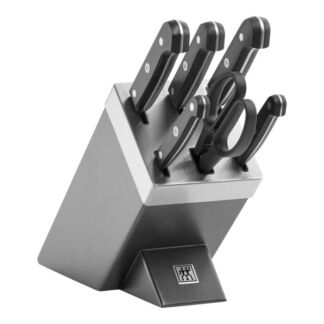 Zwilling Набор из 5 ножей с ножницами и затачивающим блоком серый Gourmet Z