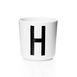 Design Letters Чашка H 7,5x7 см черно-белая Melamin Becher Design Letters