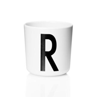 Design Letters Чашка R 7,5x7 см черно-белая Melamin Becher Design Letters