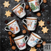 Seltmann Weiden Кружка "Лось с ребенком" 0,4 л Christmas Mugs Seltmann Weid фото 4