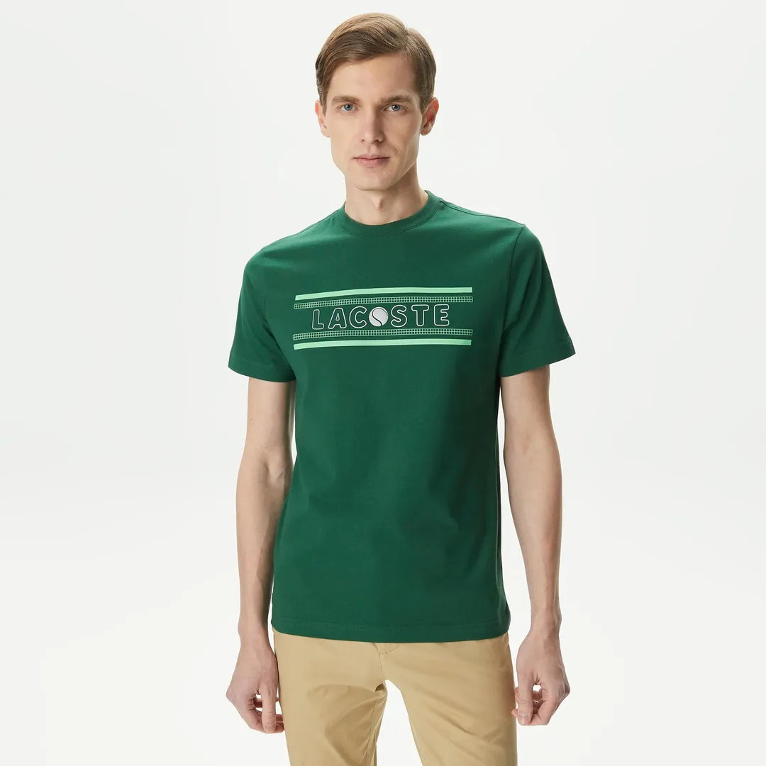 Мужская футболка Lacoste из хлопка фото 1