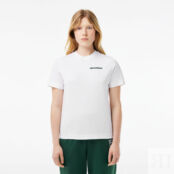 Женская хлопковая футболка Lacoste Relaxed Fit фото 1