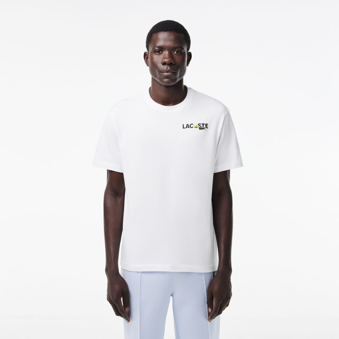 Мужская футболка Lacoste из плотного хлопка фото 1