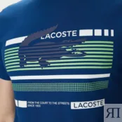 Мужская приталенная футболка Lacoste с круглым вырезом фото 5