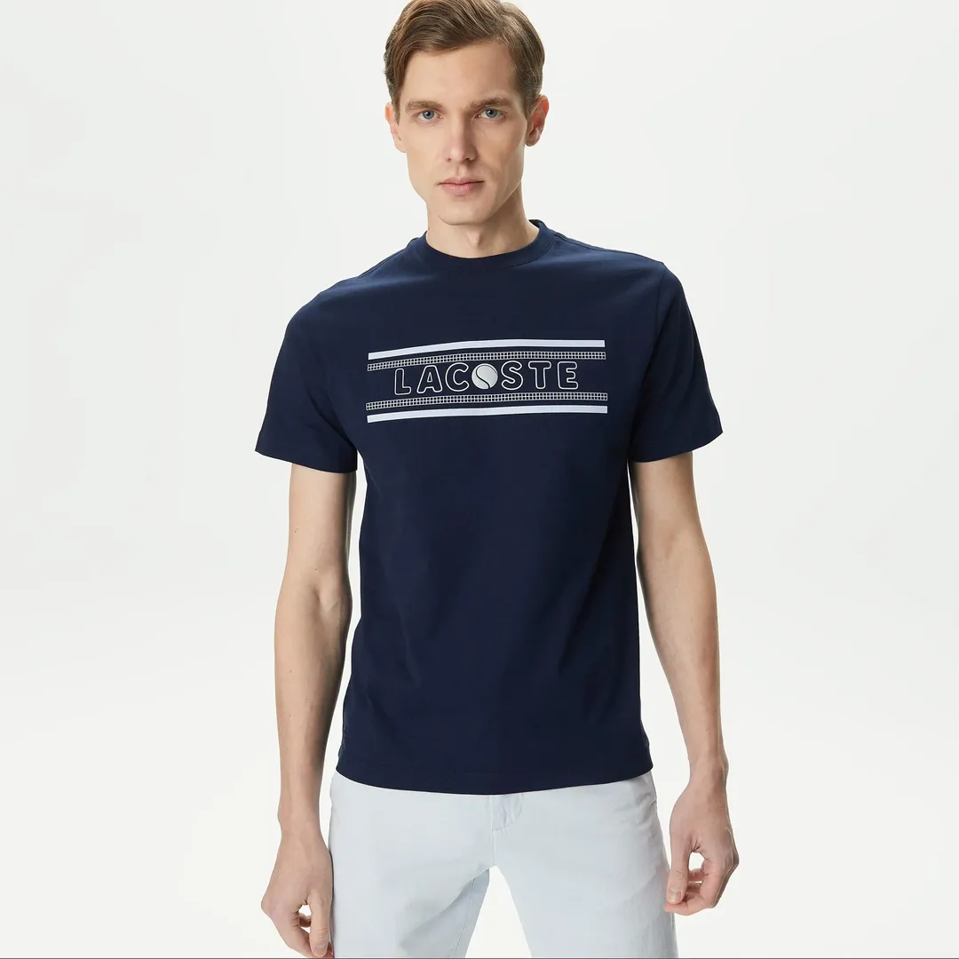 Мужская футболка Lacoste из хлопка фото 1