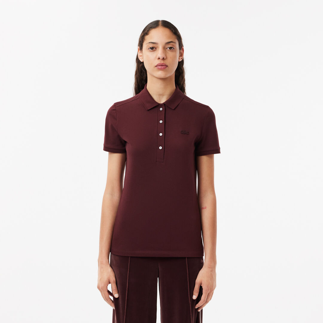 Женское поло Lacoste Slim Fit из эластичного хлопка фото 1