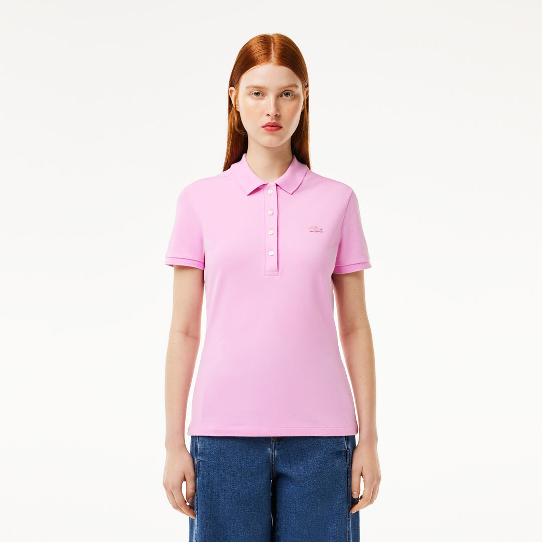 Женское поло Lacoste Slim Fit из эластичного хлопка фото 1