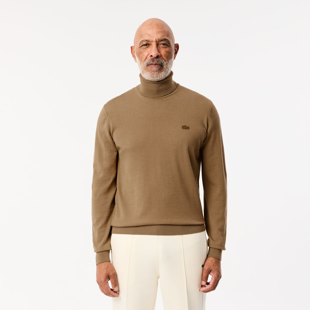 Мужская водолазка Lacoste из мериносовой шерсти фото 1