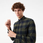 Мужская клетчатая рубашка Lacoste Slim Fit фото 3