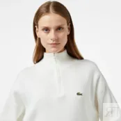 Женский свитер Lacoste Relaxed Fit на молнии фото 3