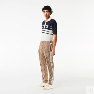 Жаккардовые спортивные брюки Lacoste Paris с монограммой