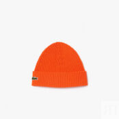 Шерстяная шапка Lacoste Unisex в рубчик фото 1