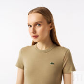 Женская хлопковая футболка Lacoste Relaxed Fit фото 3