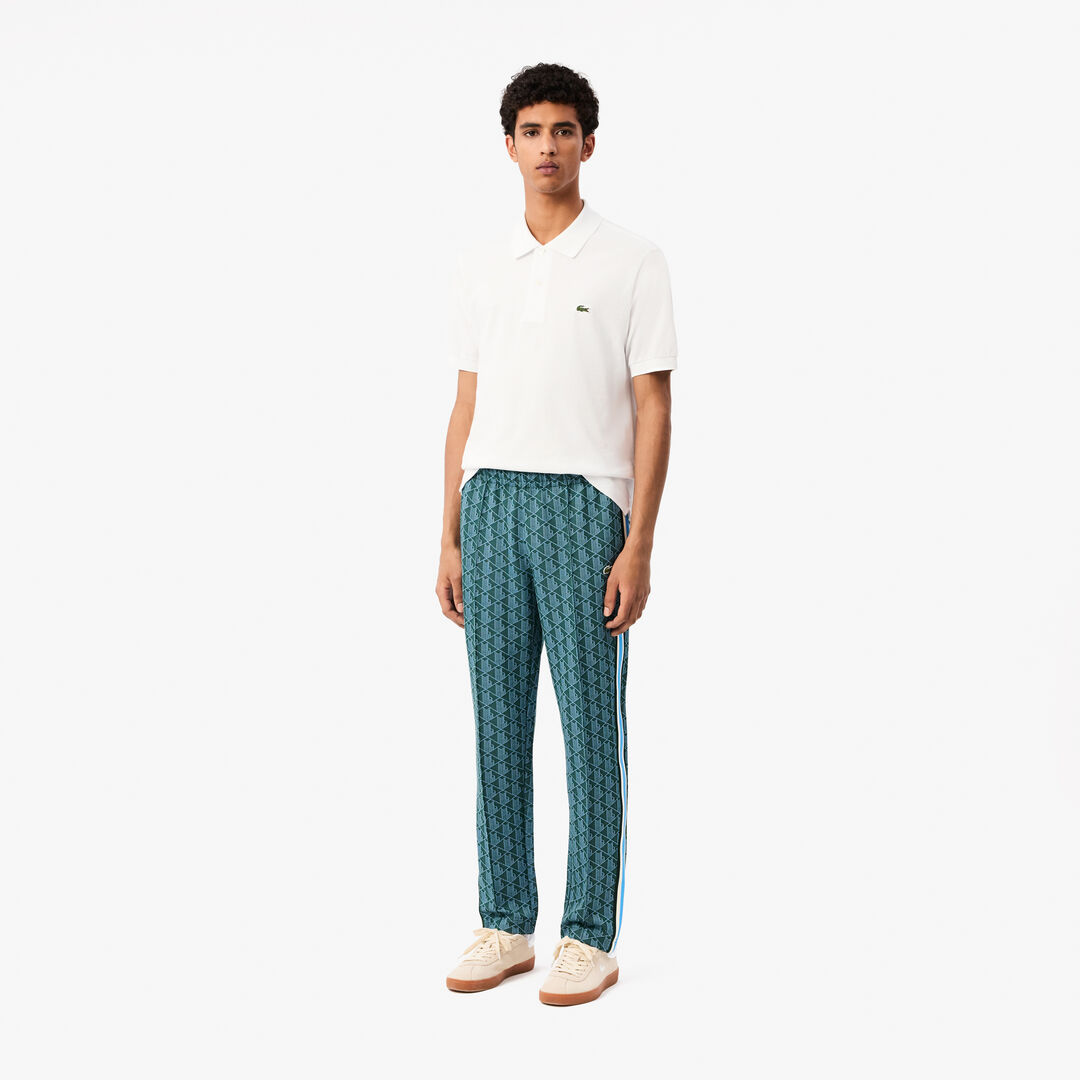 Жаккардовые спортивные брюки Lacoste Paris с монограммой фото 1