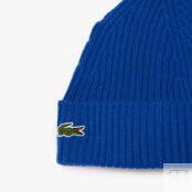 Шерстяная шапка Lacoste Unisex в рубчик фото 2