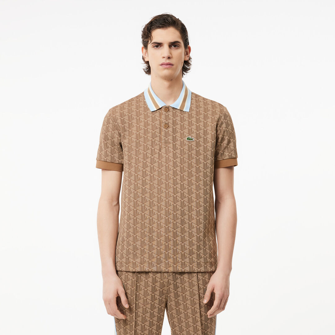 Мужское поло Lacoste Classic Fit с монограммой фото 1