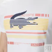 Мужская приталенная футболка Lacoste с круглым вырезом фото 5