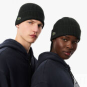 Шерстяная шапка Lacoste Unisex в рубчик фото 3