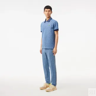 Жаккардовые спортивные брюки Lacoste Paris с монограммой