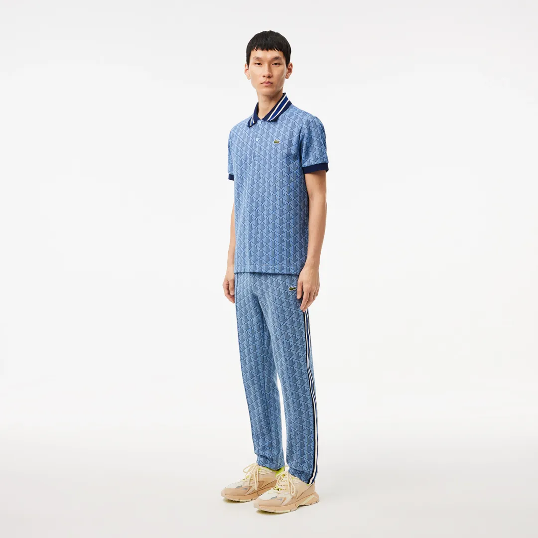 Жаккардовые спортивные брюки Lacoste Paris с монограммой фото 1