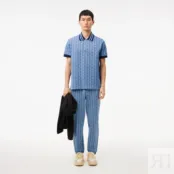 Жаккардовые спортивные брюки Lacoste Paris с монограммой фото 3