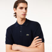 Мужское трикотажное поло Lacoste из органического хлопка фото 3