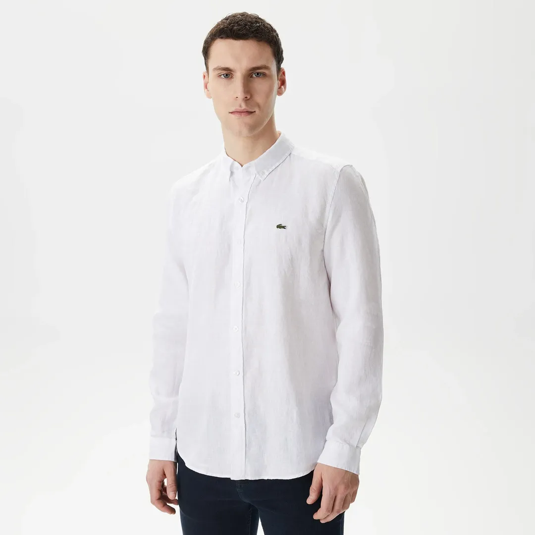 Мужская льнаная рубашка Lacoste фото 1