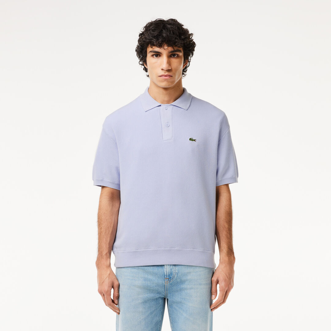 Мужское трикотажное поло Lacoste из органического хлопка фото 1