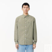 Мужская рубашка Lacoste Regular Fit в клетку фото 1