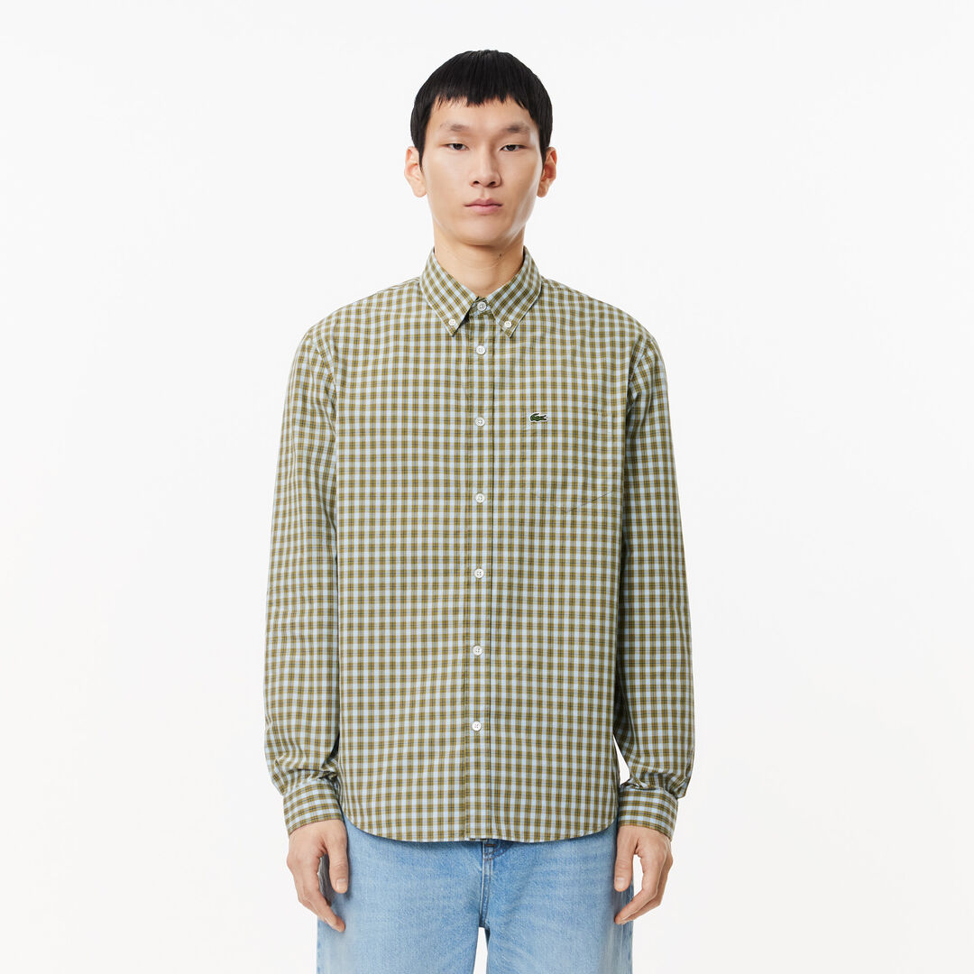 Мужская рубашка Lacoste Regular Fit в клетку фото 1