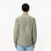 Мужская рубашка Lacoste Regular Fit в клетку фото 2