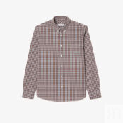Мужская рубашка Lacoste Regular Fit в клетку фото 5