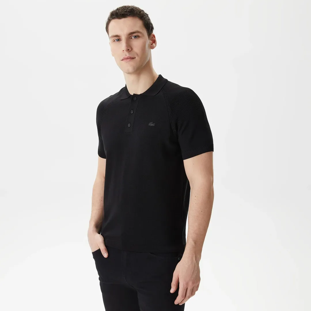 Мужское тёплое трикотажное поло Lacoste фото 1