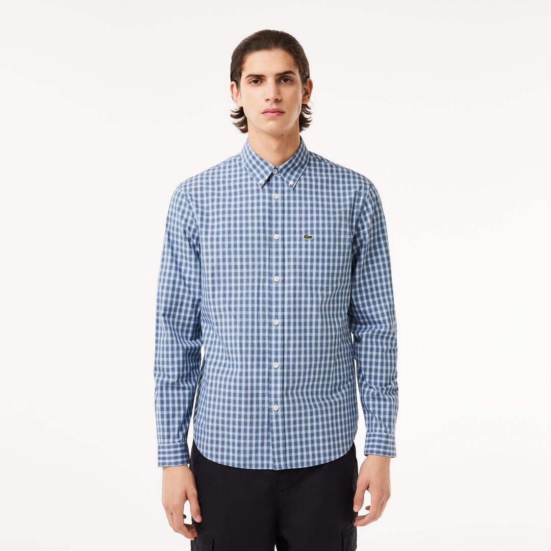Мужская рубашка Lacoste Regular Fit в клетку фото 1