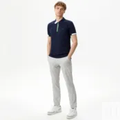 Мужское спортивное поло Lacoste на молнии фото 4