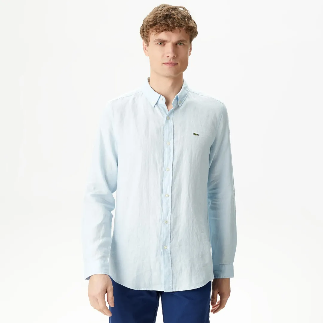 Мужская льнаная рубашка Lacoste фото 1