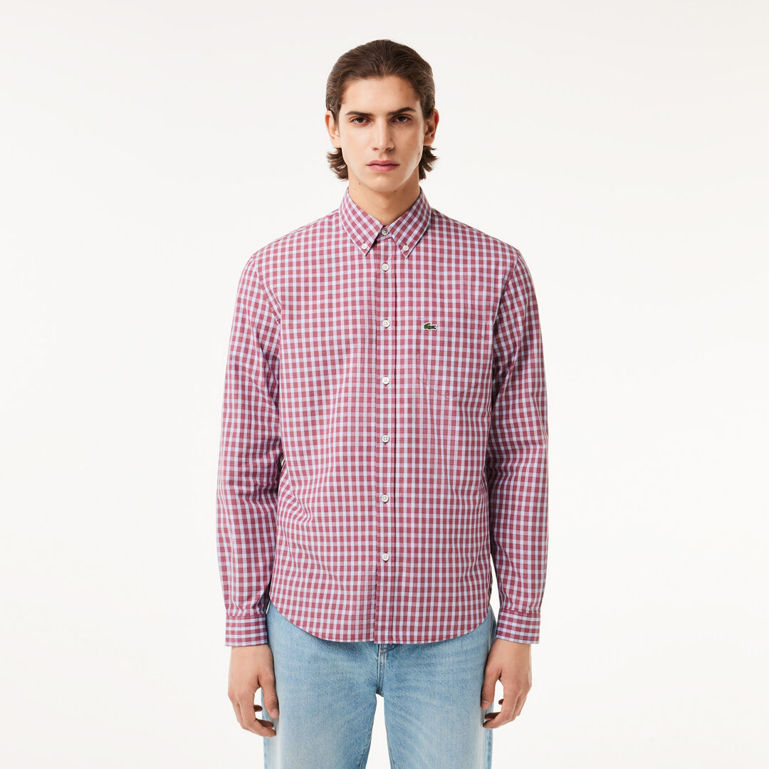 Мужская рубашка Lacoste Regular Fit в клетку