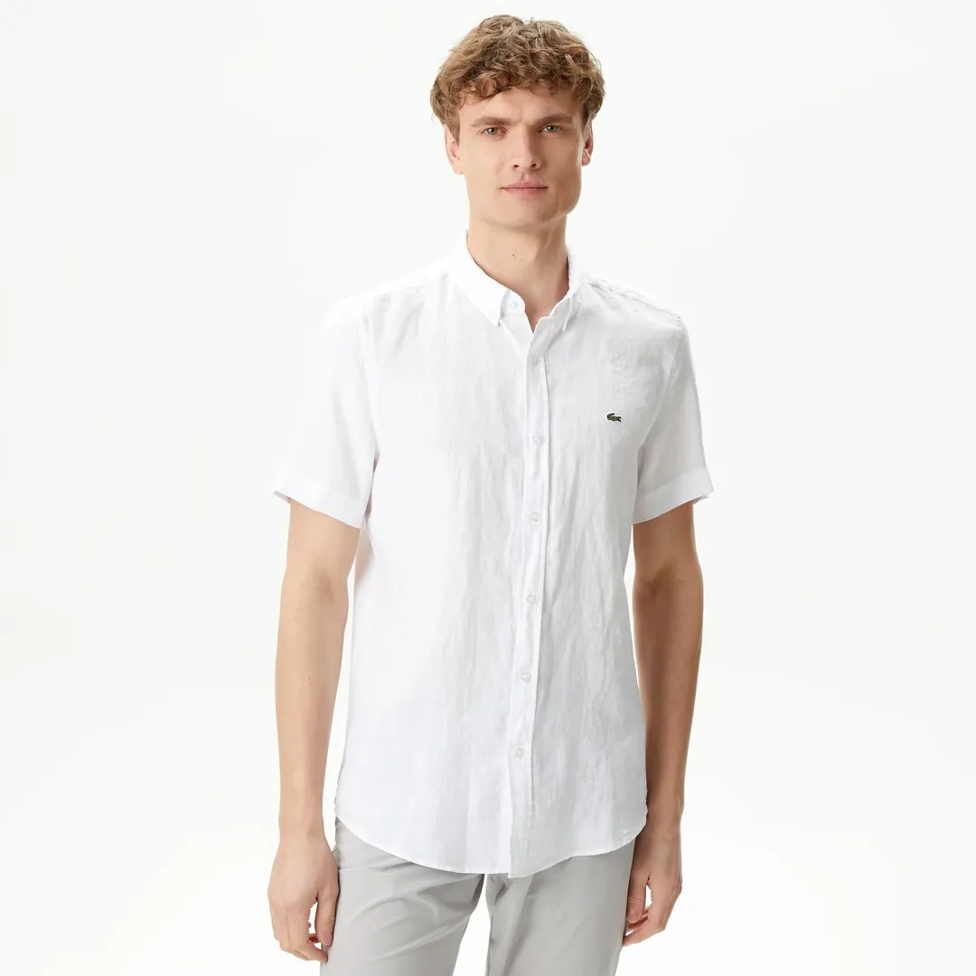 Мужская льнаная рубашка Lacoste фото 1