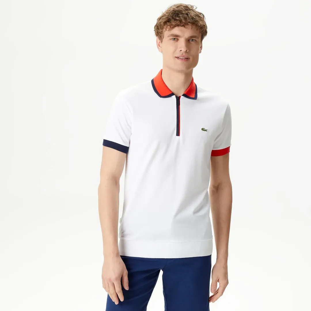 Мужское хлопковое поло Lacoste Regular Fit фото 1