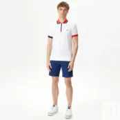 Мужское хлопковое поло Lacoste Regular Fit фото 3