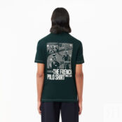 Мужское поло Lacoste с контрастным принтом фото 2