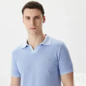 Мужское хлопковое поло Lacoste Regular Fit фото 3