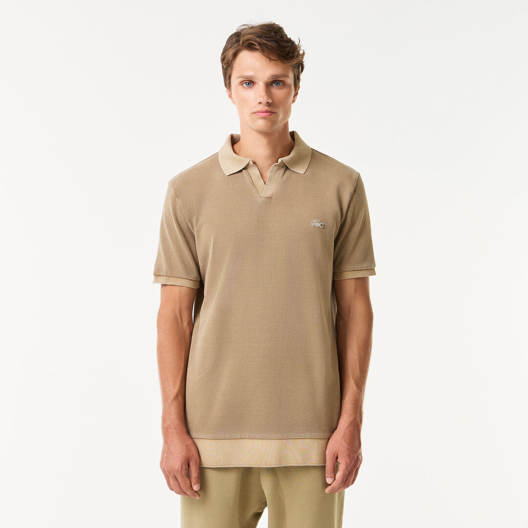 Мужское хлопковое поло Lacoste Regular Fit фото 1