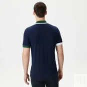 Мужское хлопковое поло Lacoste Regular Fit фото 2