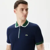 Мужское хлопковое поло Lacoste Regular Fit фото 3