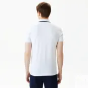 Мужское поло Lacoste с контрастным воротом фото 2