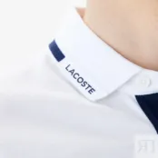 Мужское поло Lacoste с контрастным воротом фото 5
